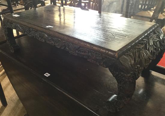 Carved Chinese opium table